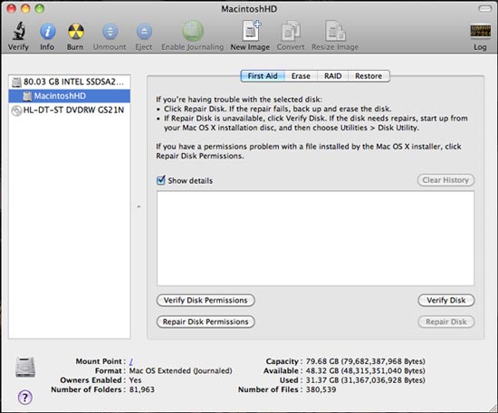 disk_utility_varify_disk_permissions Varify disk permissions with Disk Utility