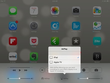Airplay Mirroring On Off In Ios 7, How To Enable Screen Mirroring Iphone 7