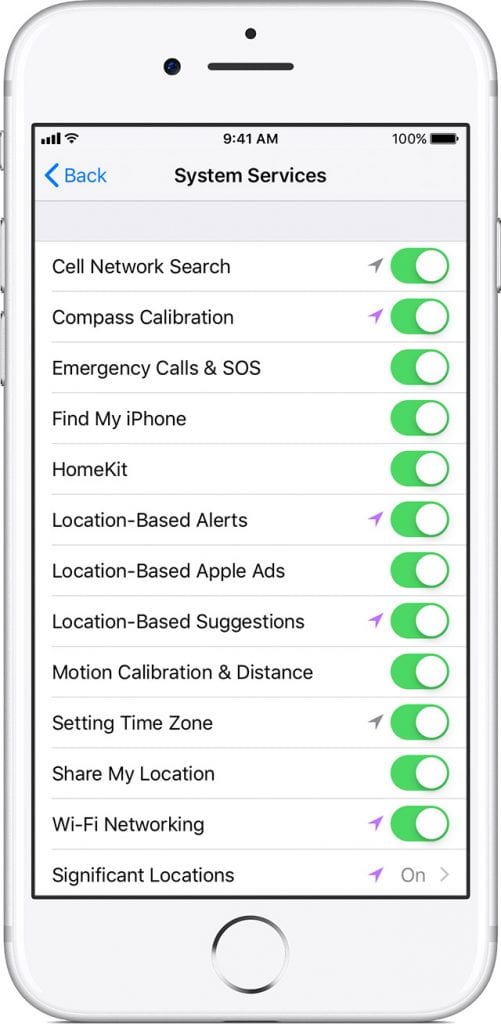 What does the Arrow Icon in the Location Services Mean? – MacTip